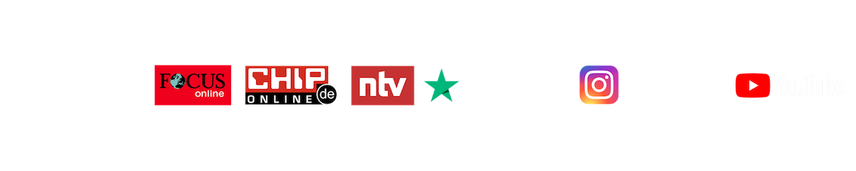 Bekannt aus FOCUS Online, CHIP, n-tv, Instagram, YouTube